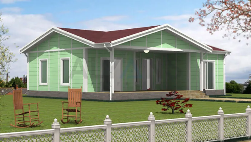 Tek Katlı Prefabrik Ev Modelleri 76 m²