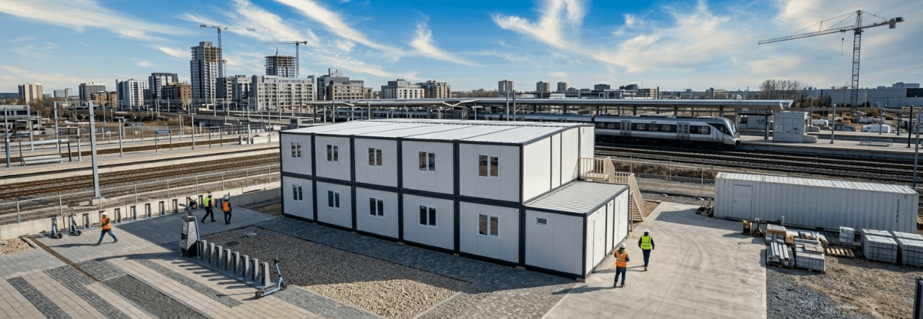 Hızlı kurulumlu Alyans Prefabrik konteyner ofis ve idari binalar