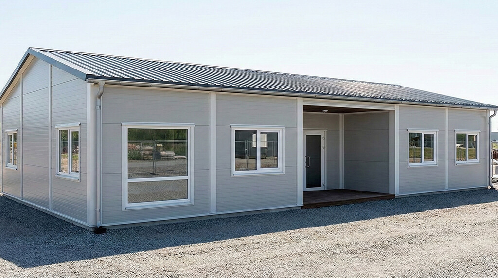 106 m² prefabrik ofis binası dış görünümü