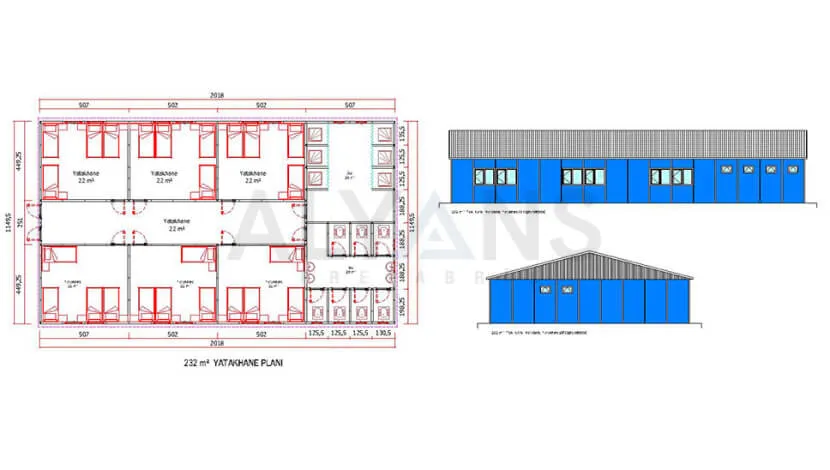 232-m2-prefabrik-ofis-plan