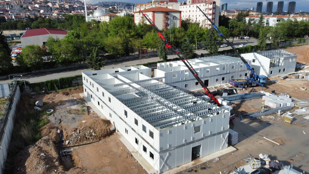 Ankara 1749 m² 3 Katlı Prefabrik Ofis Binası Projesi