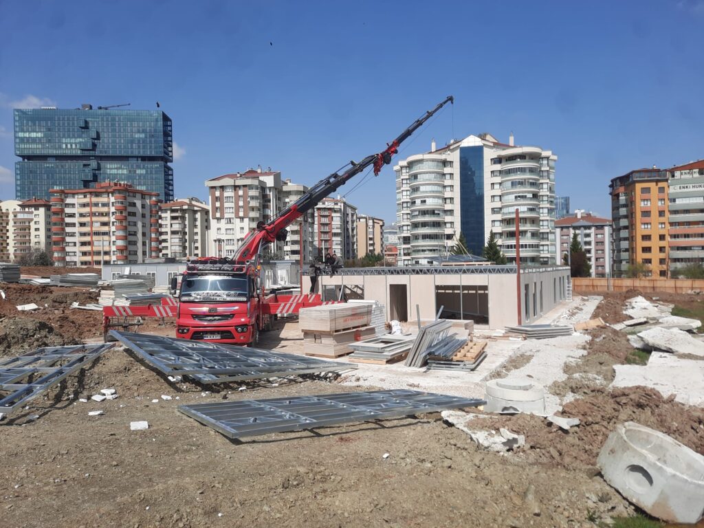 Ankara İki Katlı Prefabrik Ofis Projesi