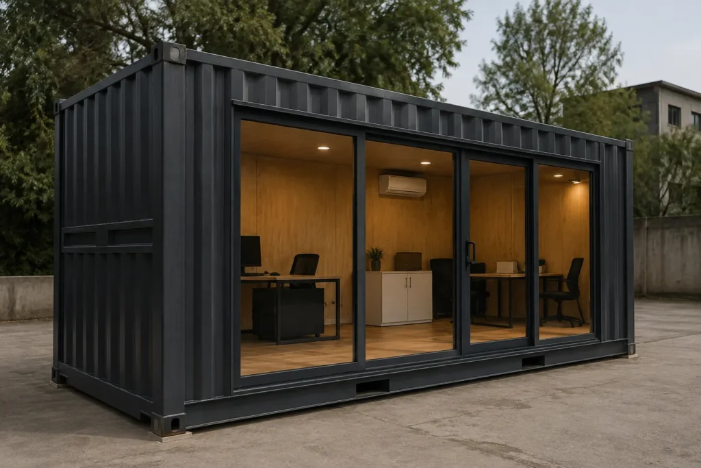 Konteyner ofis çözümleri ile Alyans Prefabrik modern ve dayanıklı çalışma alanları oluşturuyor.